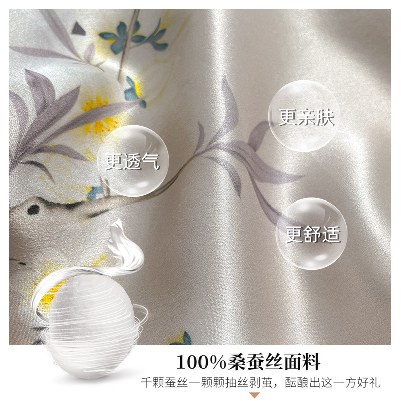 灰色のシルクのスカーフの小さい方のタオルの100% 桑のシルクのツバキの花の杭州のシルクのマフラーの春秋百合はお母さんに送ります。|undefined