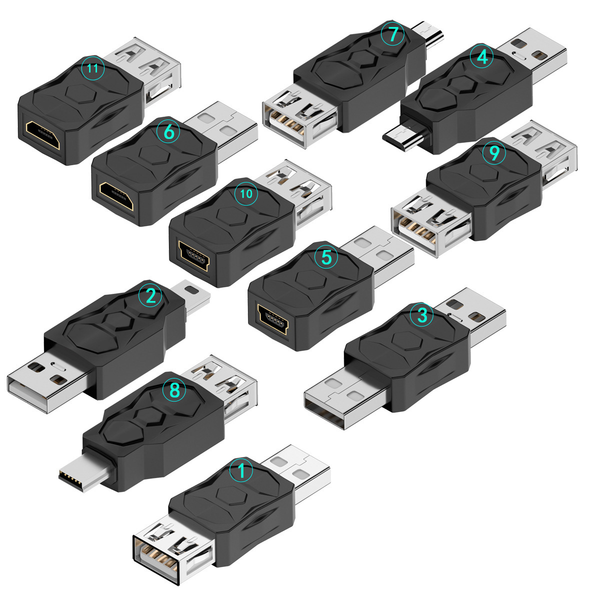 usb 2.0 mini micro  公对母ogt转接头 usb a公对A母 转接头线