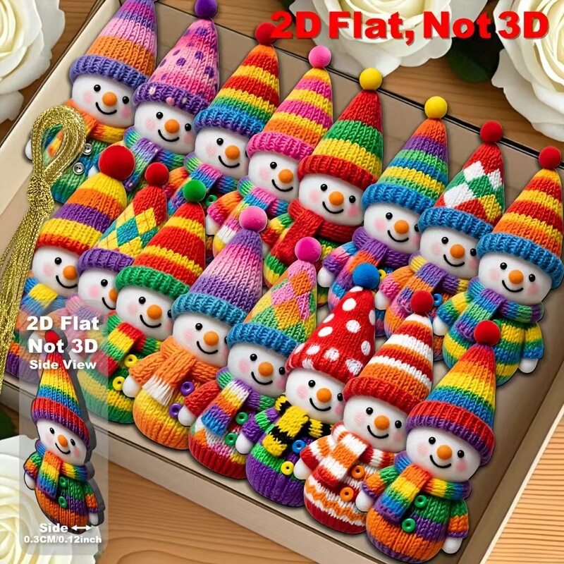 爆款新品彩色2D平面天使工艺品装饰木质圣诞新年装饰挂件|undefined