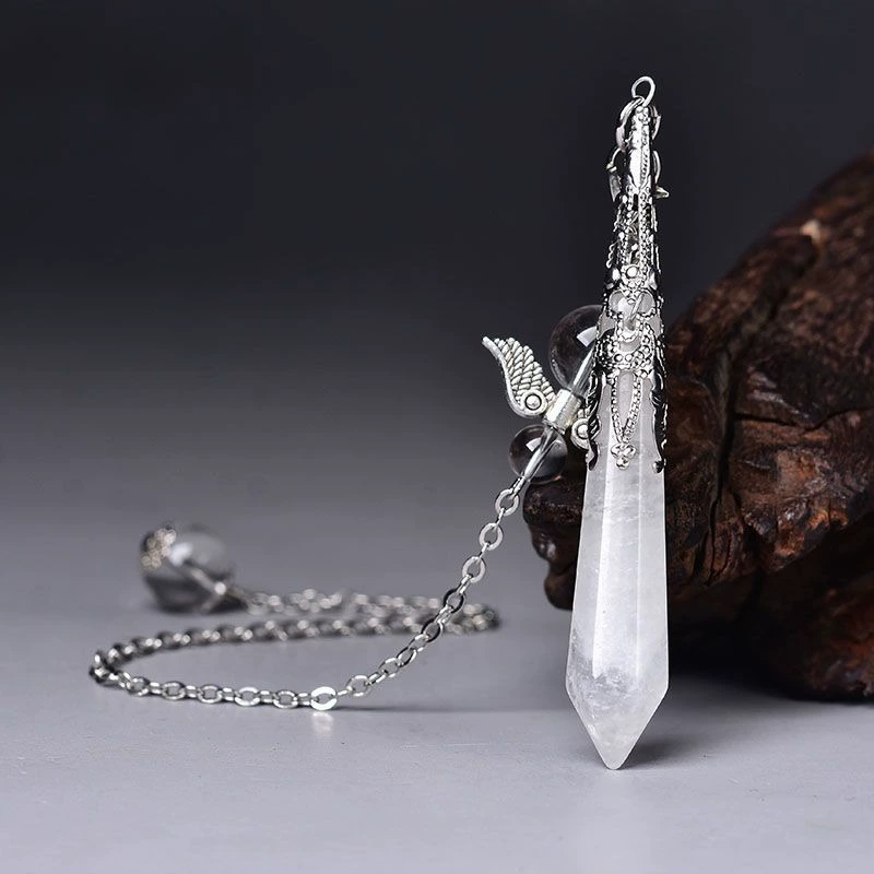Hexagonal organic crystal pendant, accessory, Birthday gift
