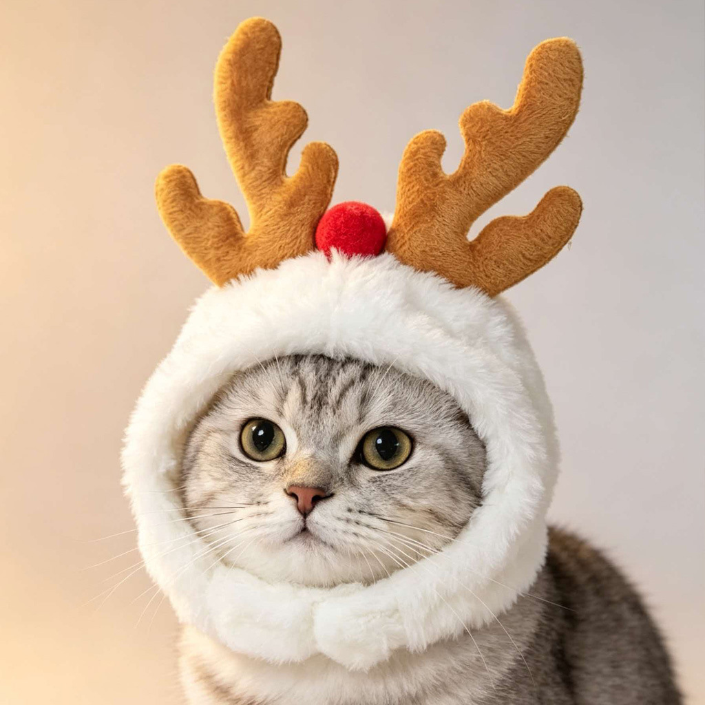 Sombrero de Navidad para Mascotas de Poliéster