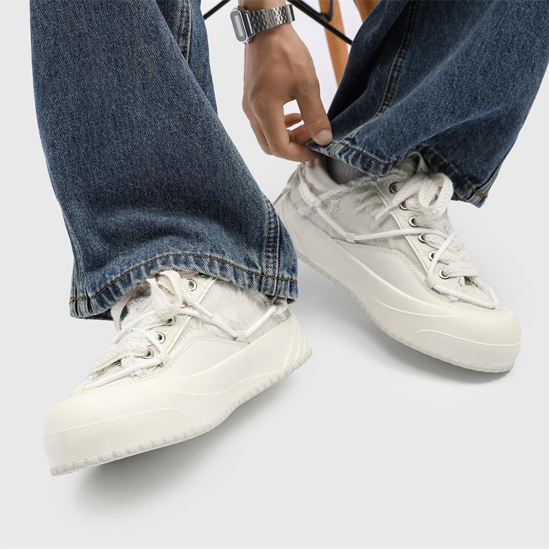 Men’s Thick-soled Canvas Casual Sneakers For Summer Walking_voghion.com