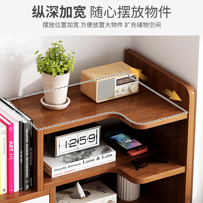 Escritorio de oficina estantería almacenamiento estante estudiante escritorio almacenamiento estante dormitorio escritorio simple multi-capa pequeña librería