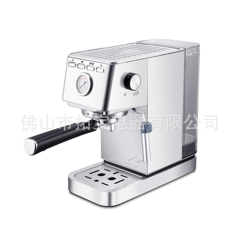 Coffelady 15bar cafetera italiana semiautomática con cuerpo de acero inoxidable con medidor de presión para hacer burbujas de leche