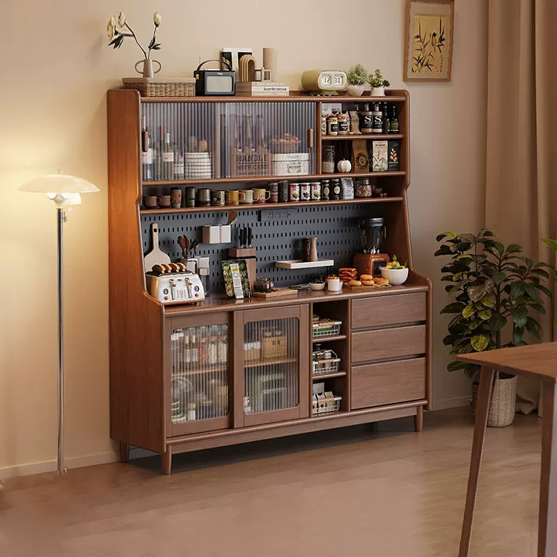 实木餐边柜2025新款客厅储物柜简约现代家用收纳柜置物柜玄关柜