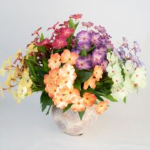 新款仿真花凤仙花家居酒店摆设婚礼人造户外室内花园装饰摆件批发