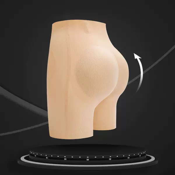 1cm & 2cm [Super Soft Sponge Fixing Pad] Upgrade High Waist Full Hip Seamless Leggings with Bottom Crotch