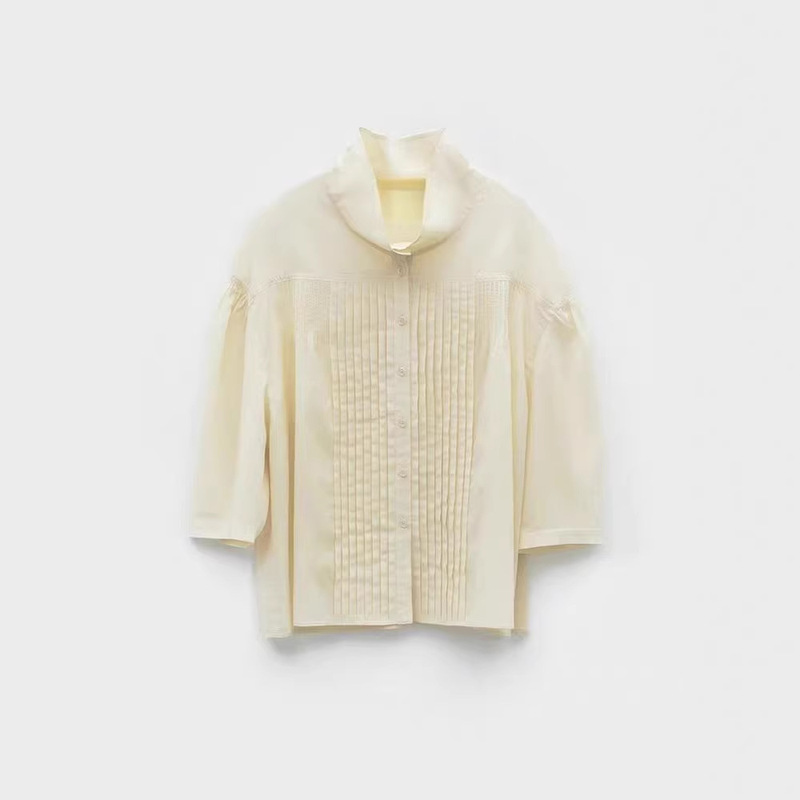 Yb Launches 26 New Early Spring Styles: Lowclassic Pleated Skirt with Straps, Pleated Small Lapel Single-Breasted Shirt Top