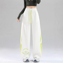 街舞潮牌爵士舞裤子美式街头阔腿运动裤女秋季高腰宽松休闲高街潮