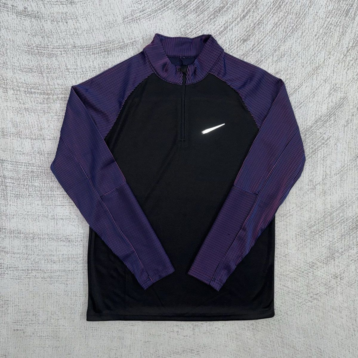 Cross-border sports training half-zip sweatshirt for men, ribbed quick-dry long-sleeve athletic running marathon competition wear