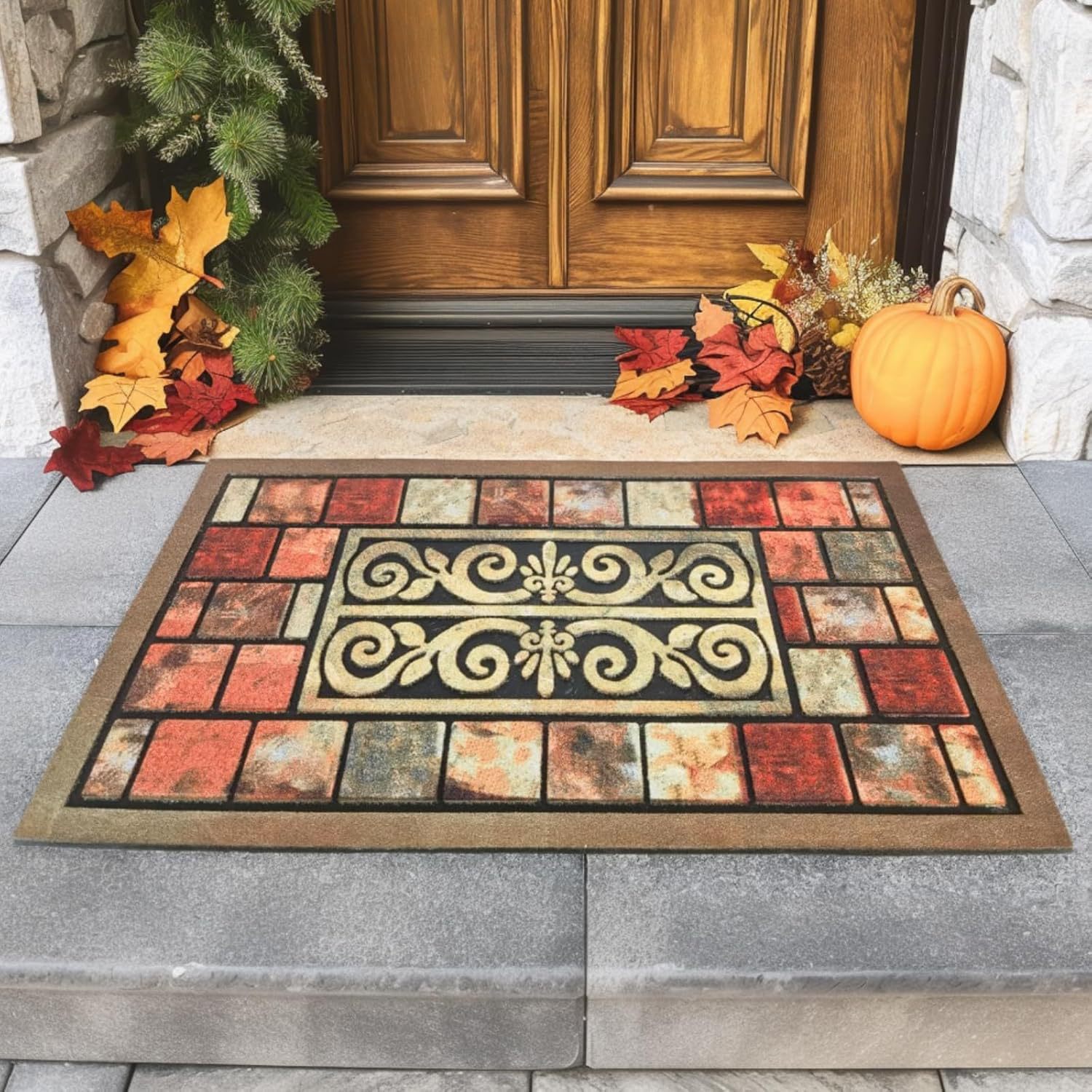 Cross-Border In-Stock American-Style Light Luxury Retro Absorbent Diatomaceous Earth Floor Mat, Bathroom Mat, Bedroom Bedside Mat, Home Use, Dropshipping