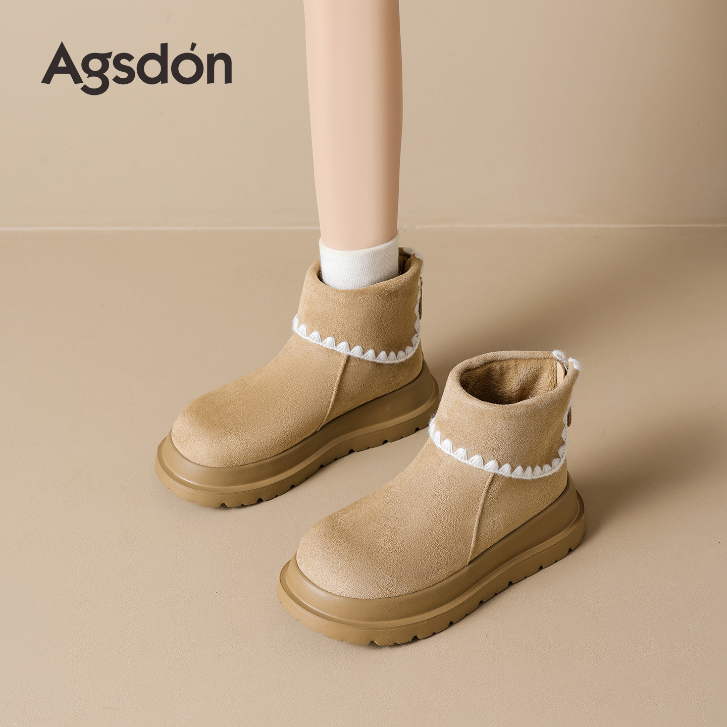 Botas de nieve de fondo grueso para mujeres 2025 nuevo otoño invierno residuos de viento retro botas de algodón de camisa de Martin