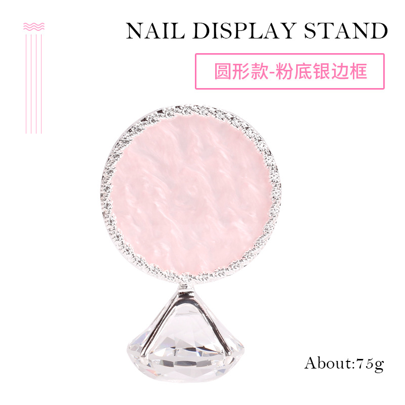 Nuevo Marco de exhibición creativo en forma de corazón borde dorado Cross-border exclusivo diamante Fondo manicura acabado soporte de exhibición pendientes soporte de exhibición