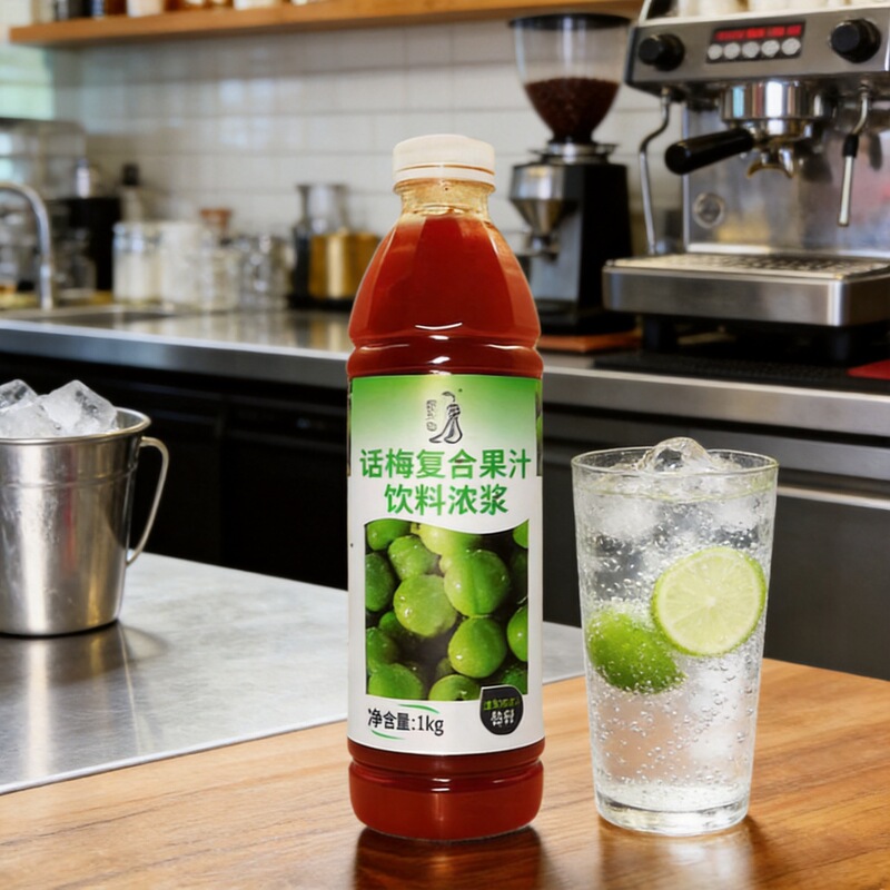 Tangzhishihua Plum Syrup Sparkling Water Beverage, Special Water for Milk Tea Shops and Coffee Shops, Wholesale for Milk Tea Shops
