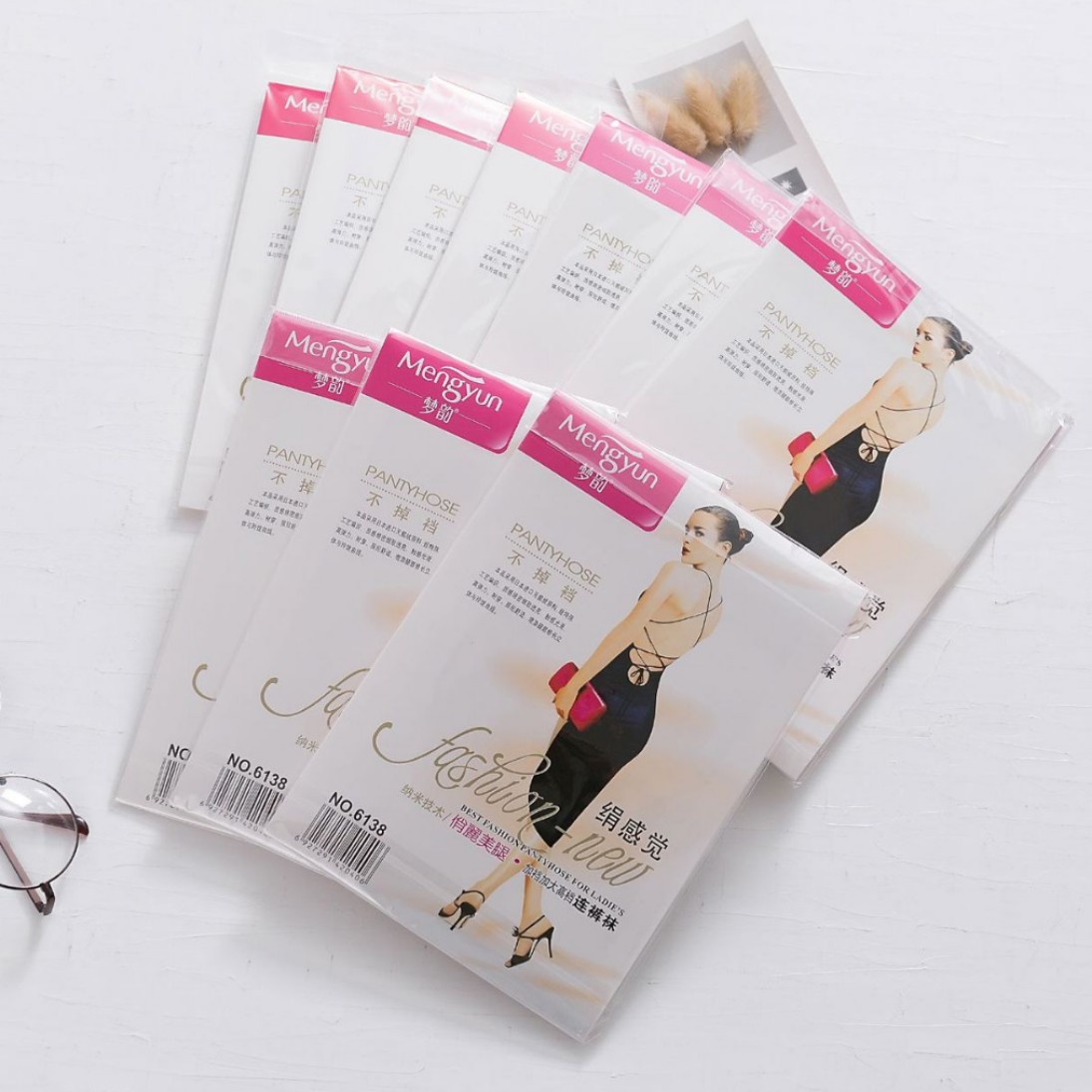 Genuine goods Mengyun 6138 plus size extra-thin pantyhose leggings summer stockings women's anti-snagging silk transparent