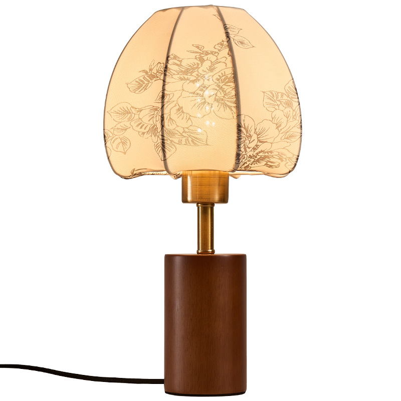 Grand View Garden retro luces de cabecera de dormitorio de alto nivel de tela de patrón luces de cabecera de cama L138 luces de estilo antiguo