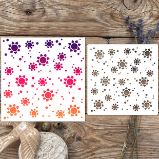 Handbook Painting Masking Board Cut Out Engraving Plastic Template Graffiti Spray Decoration Sunflower Painting Mold Wholesale