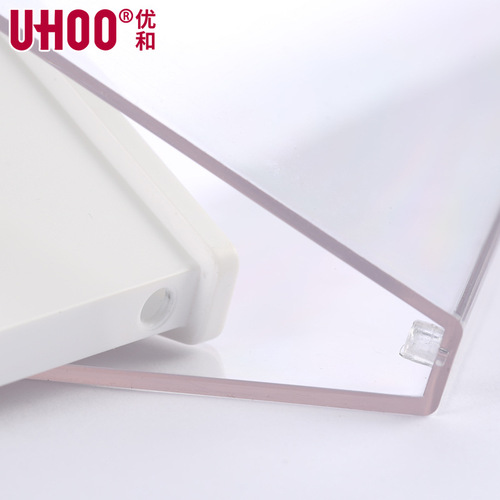Source manufacturer UHOO Youhe V-shaped table sign wholesale transparent acrylic table sign double-sided triangle table sign display card