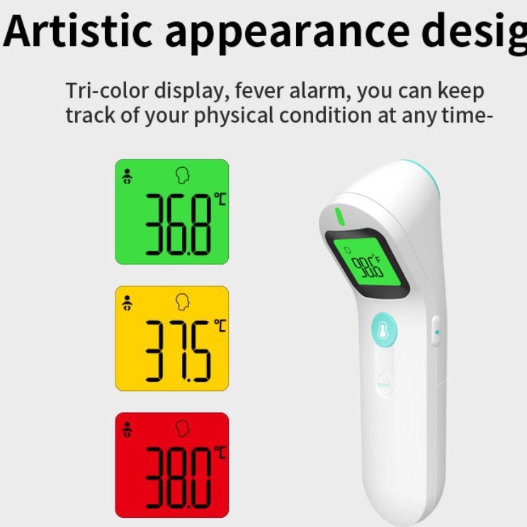 Termómetro frontal infrarrojo de mano, termómetro médico electrónico, nuevo modelo para exportación transfronteriza.