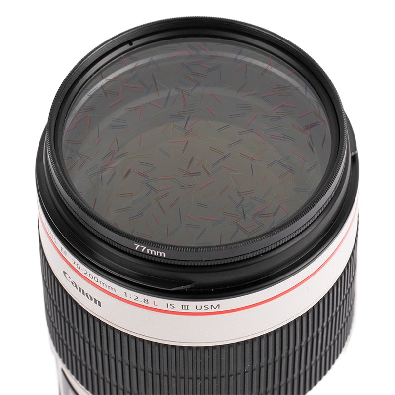 Cámara de fotografía colorido Starlight luz cepillada Filtro de efecto especial de cuatro disparos Accesorios de lente de cámara SLR