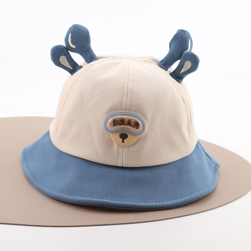 Sombrero para bebés primavera y otoño estilo coreano super lindo corno de ciervo niño sombrero primavera delgado sombrero de pescador para niños