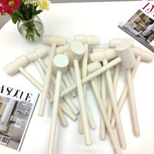 厂家直销木制迷你小锤子敲星球蛋糕木锤 儿童平头玩具抓周小木槌