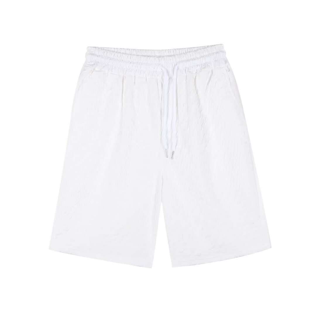 Men's Casual Jacquard Shorts Summer Loose Fit Straight Leg Beach Shorts With Pockets Lightweight & Breathable_viptrois.com