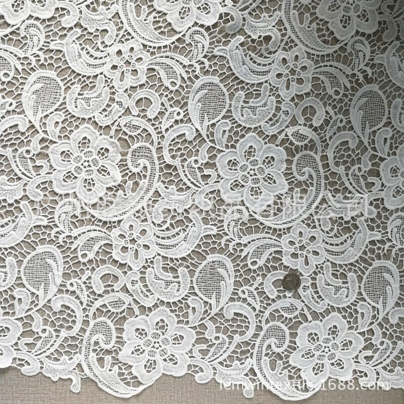Water soluble lace fabric milk silk embroidered lace cloth thickened large flower clothing accessories manufacturers shooting props