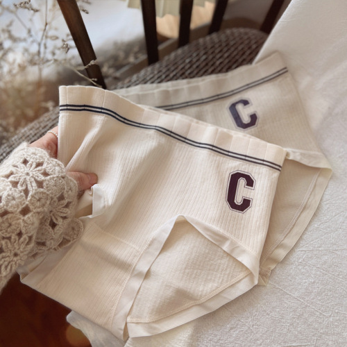 Japanese girl sports style seamless mid-waist hip-covering underwear women's pure cotton antibacterial crotch high elastic large size briefs