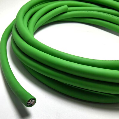 [Ethercat S/FTP 超六类工业网线 CAT6A-4*2*26AWG 万兆福禄克绿色]