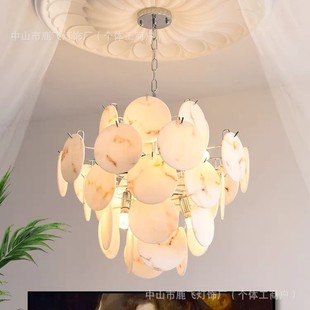 中古法式murano仿云石吊灯轻奢简约客厅灯餐厅奶油风温馨卧室吊灯-阿里巴巴