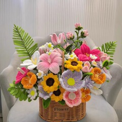 ツイストスティックブーケ チューリップ バラの花 シングル完成品 母の日 520 バレンタインデー アニメ ギフト