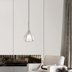 New Light Luxury Bedroom Bedside Study Pendant Lamp Italian Personality Creative Restaurant Bar Chandelier Designer Glass Pendant Lamp