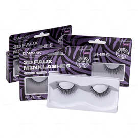 3D Effect Faux Mink Eyelash3D仿水貂对装睫毛-紫盒丹漫森对装