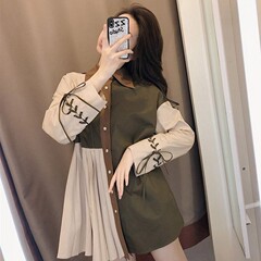 可塩可甘シャツ女性長袖洋気2022春デザイン感小衆フランス気質が痩せている上着の外着