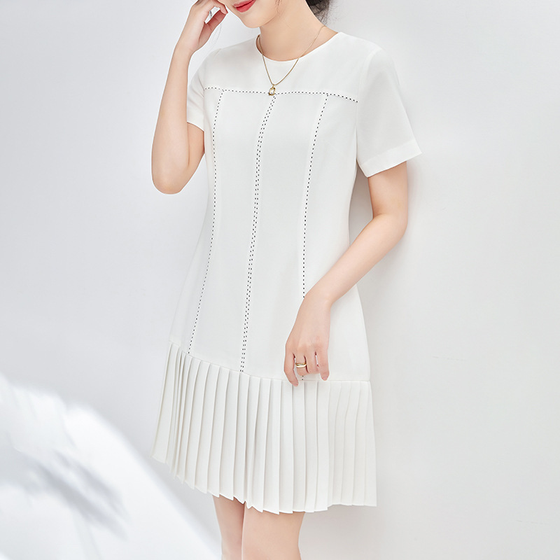 Đầm suông nữ midi mùa hè — 2306208 - Hồng chi tiết 3