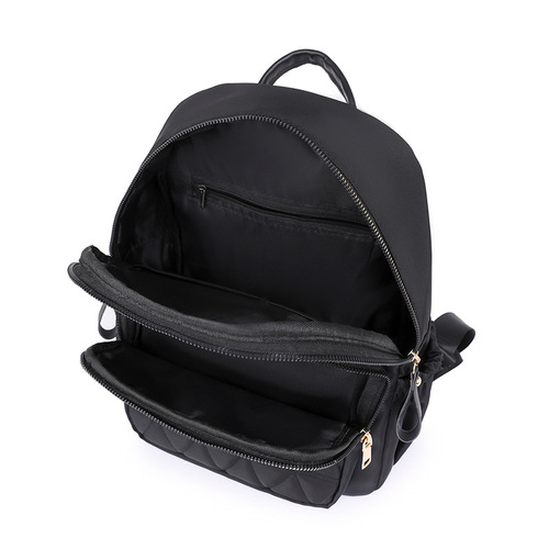 Wholesale  New Leisure Women Nylon Dual Shoulder Bag Fashion Rivet Outdoor Storage Travel Backpack Trend
