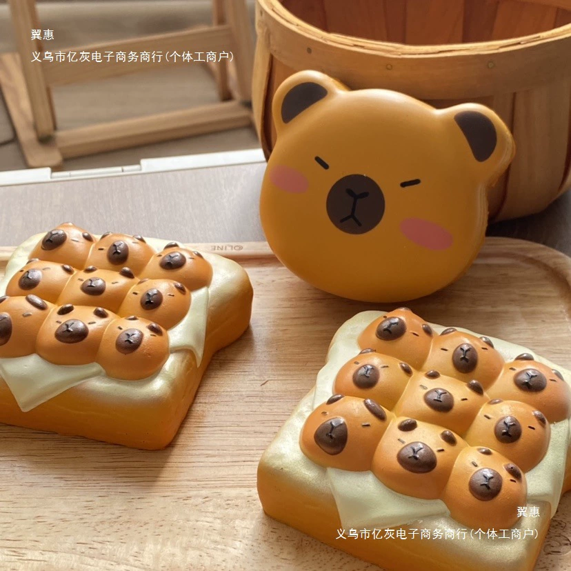 Кукла, игрушка, слайм, тост, антистресс, хлеб