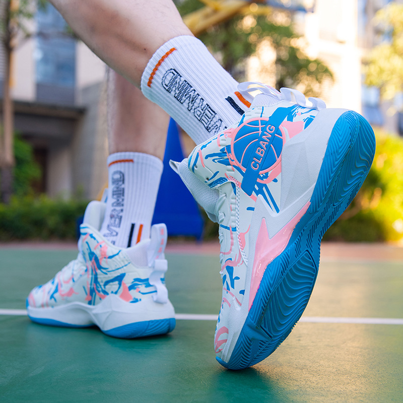 Men's fall basketball shoes Children's shoes Students youth sneakers concrete ground anti-slip wear combat sports shoes_voghion.com