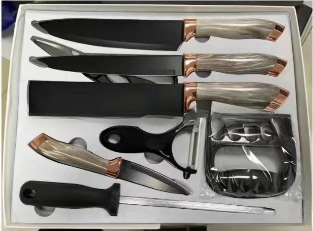 Fábrica Comercio exterior Venta Directa cuchillos ocho piezas traje cuchillos traje hogar rebanar cuchillo oso garra carne separador combinación utensilios de cocina