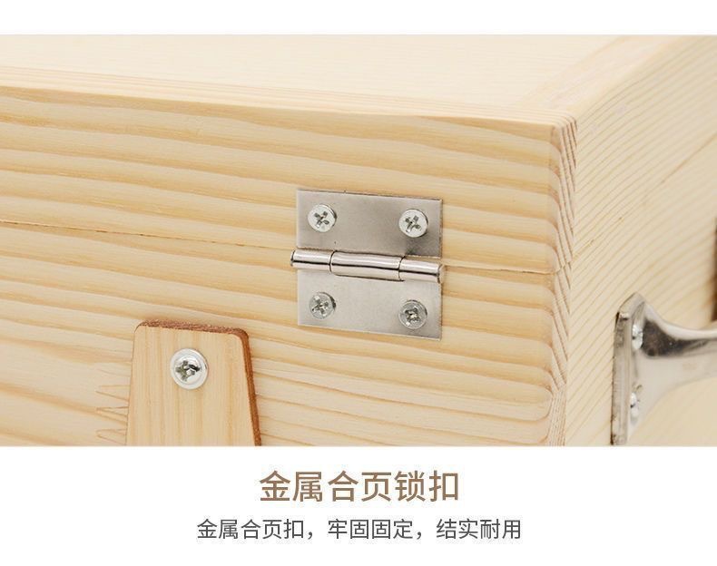 Solid Wood Moxibustion Box Flip-Top Six-Needle Insert Design for Waist and Back Ginger-Partition Moxa Warming quality and texture