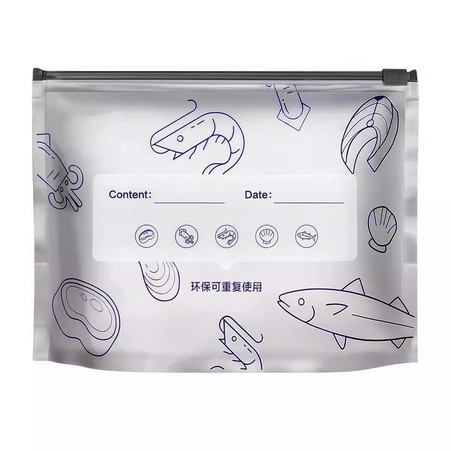 Foil de aluminio sellado fresco grueso película de aislamiento de alimentos para refrigerador de grado alimenticio bolsa de aislamiento de aluminio para refrigeración y congelación