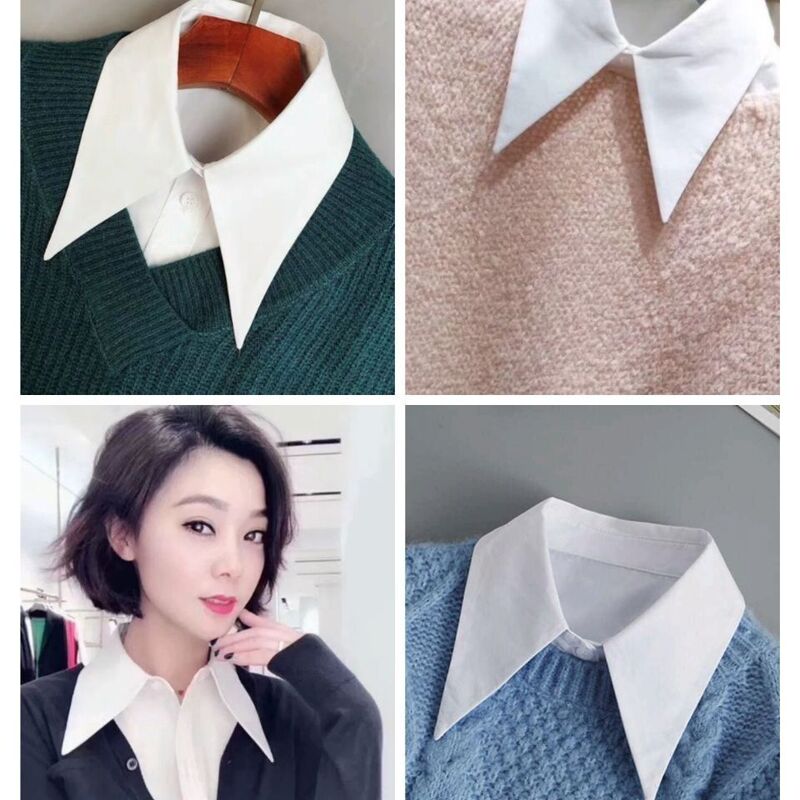 Versatile Large Pointed Fake Collar for Women, Fake Collar for Shirts, Decorative Collar, Fake Decorative Collar, Stand-Up Collar, Wrinkle-Resistant, Easy to Wash, Suitable for Sweater Collars Versatile Large Pointed Fake Collar for Women, Fake Collar for Shirts, Decorative Collar, Fake Decorative Collar, Stand-Up Collar, Wrinkle-Resistant, Easy to Wash, Suitable for Sweater Collars