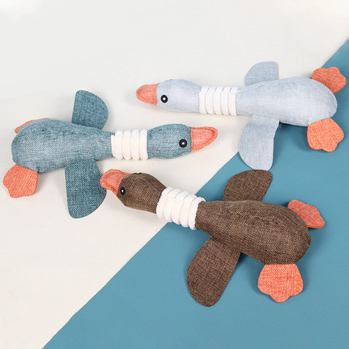 Dog toy Amazon new voice plush simulation goose pet toy wear-resistant anti-bite chewing dog toy