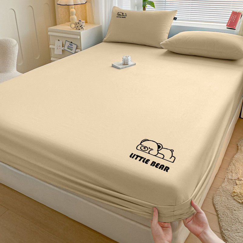 Class a Raw Cotton Washed Cotton Fitted Sheet for All Seasons, Dustproof Mattress Protector Cover