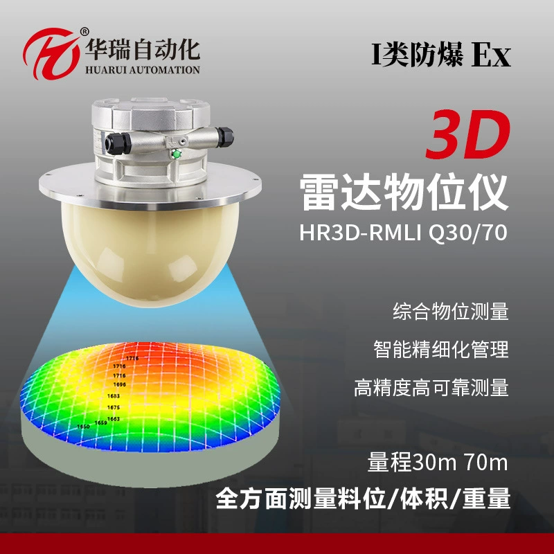 3D радарный измеритель уровня Мониторинг материалов в реальном времени Удаленный мониторинг Поддержка нескольких уровней коммуникационного интерфейса Измеритель уровня