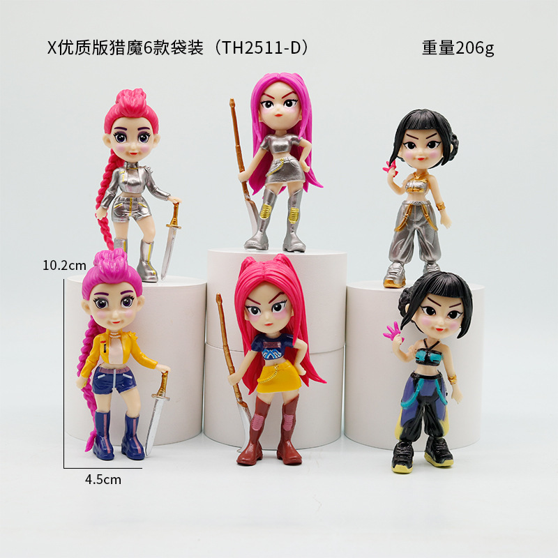 Transfronterizo K-pop caza de brujas 2 - 4.5 pulgadas estrella Q edición hecha a mano juego de caja ciega alrededor de la decoración de muñecas de moda