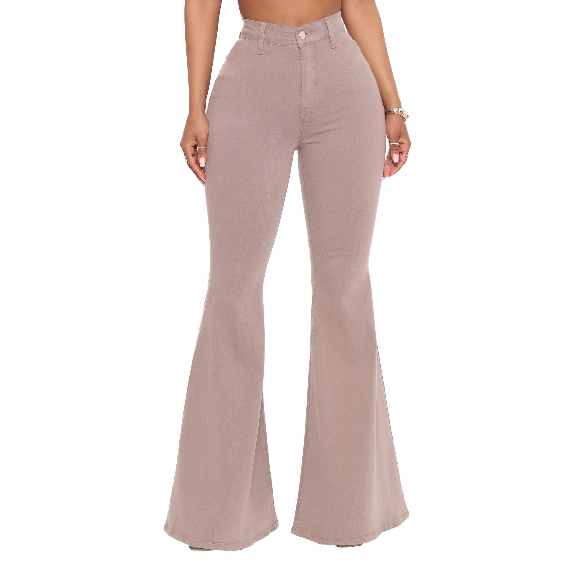 Femmes Du Quotidien Style Simple Couleur Unie Toute La Longueur Lavé Pantalon Évasé Jeans display picture 6