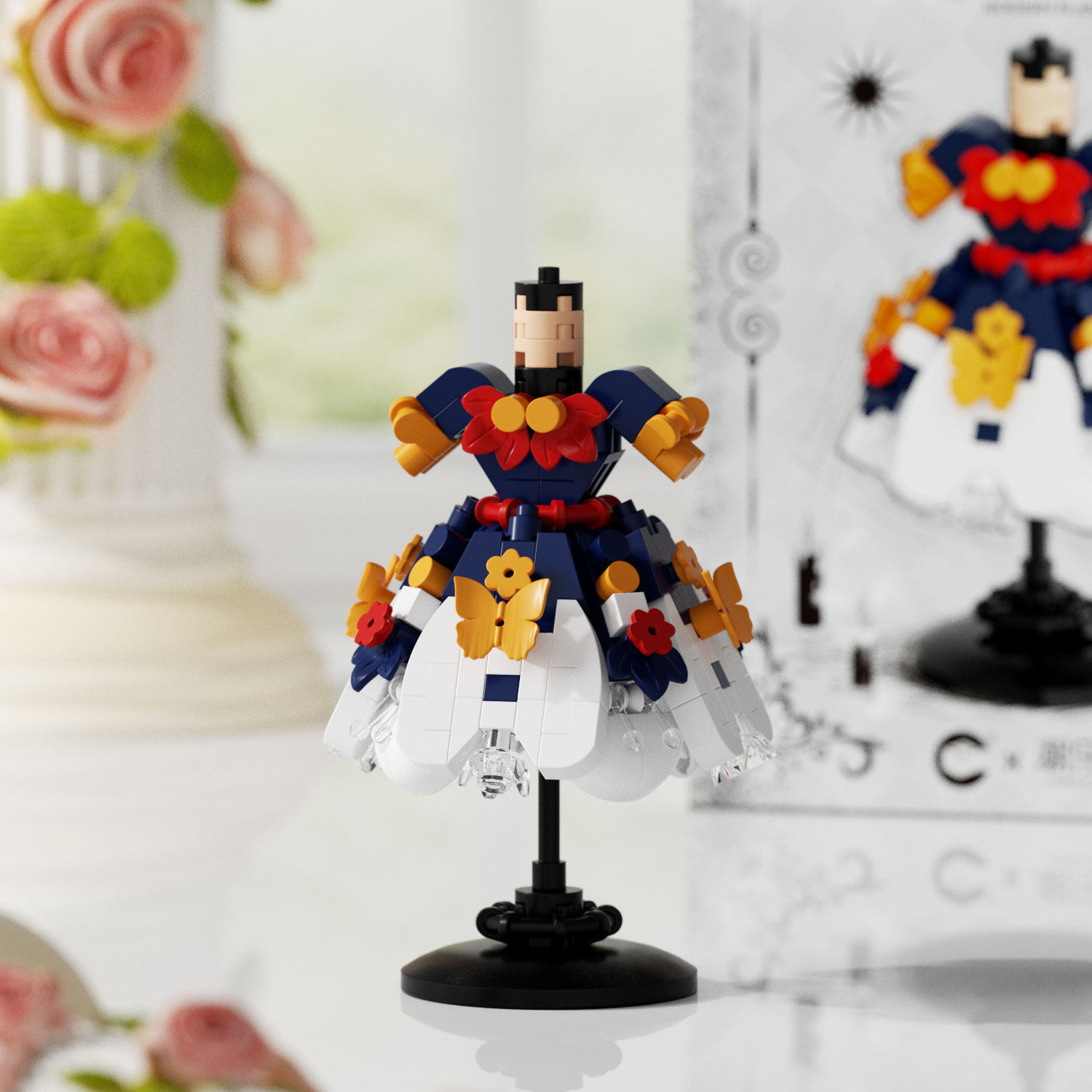 Transfronterizos Lolita Loli princesa vestido ensamblado bloques de construcción decoración hecha a mano juguetes para niños regalos para niñas el 1 de junio