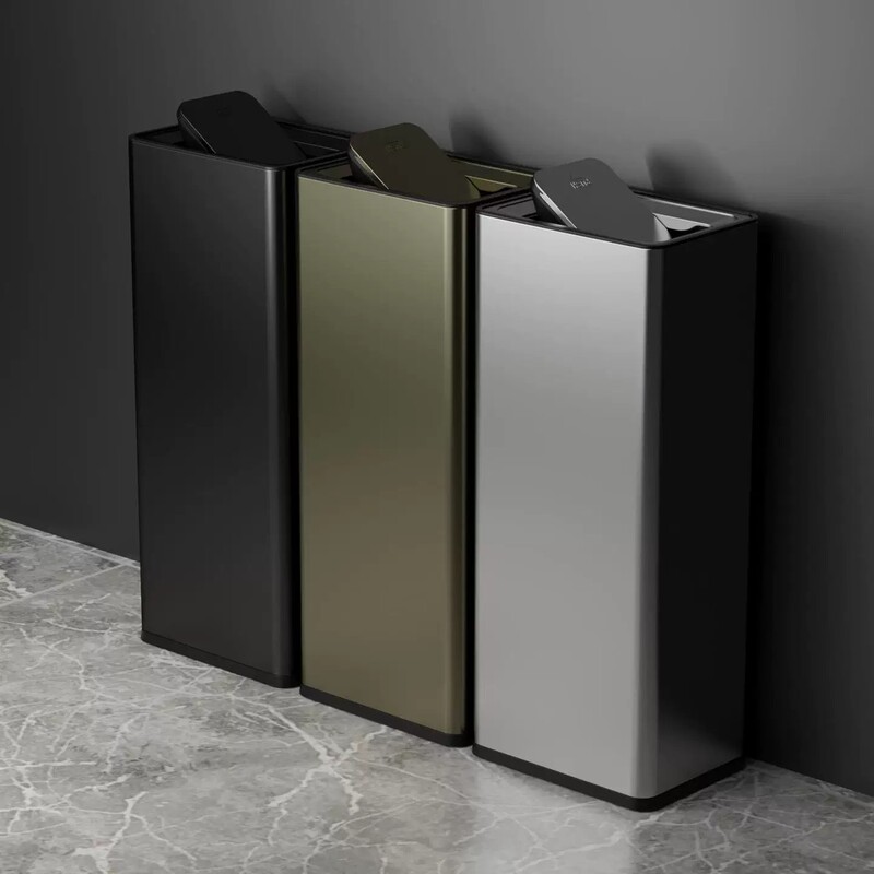 Vertical ashtray for KTV corridor, stairwell, and doorway, with semi-tilting lid, stainless steel, for smoke extinguishing in commercial areas Vertical ashtray for KTV corridor, stairwell, and doorway, with semi-tilting lid, stainless steel, for smoke extinguishing in commercial areas